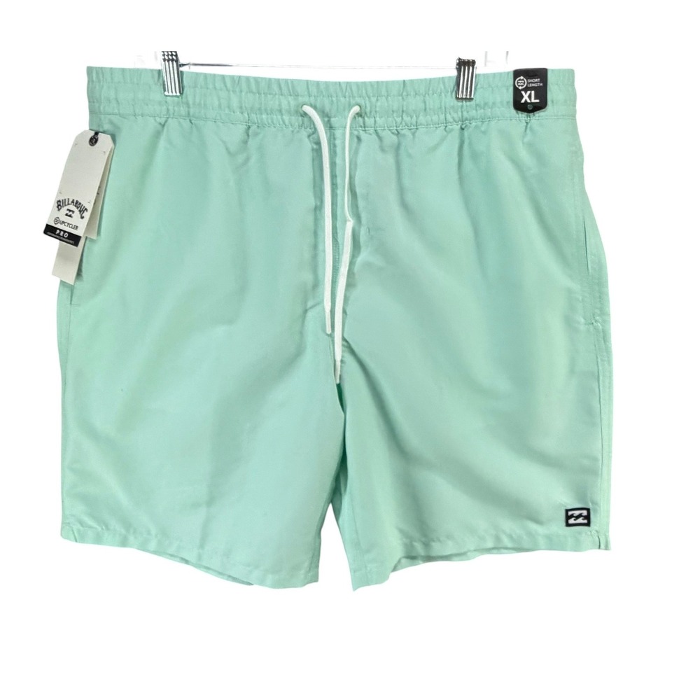 Billabong Shorey Solid Swim Trunks Men XL Blue Athleisure Surf Beachcore Coastal